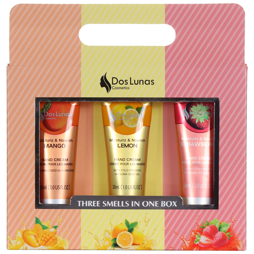Dos Lunas Hand Cream 3in1 Mango & Lemon & Strawberry (each 30 mL)