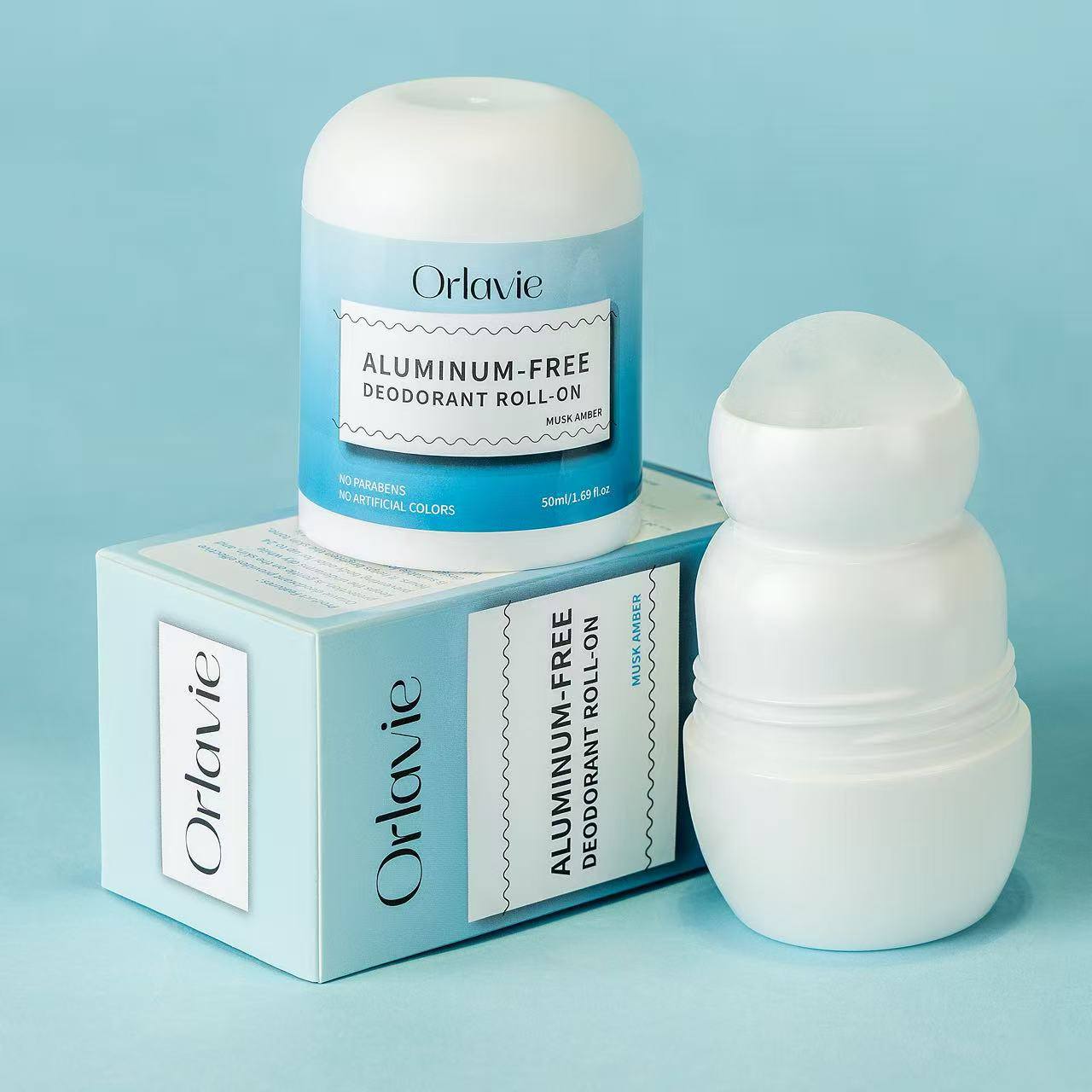 Orlavie Antiperspirant Organic Roll-on Deodorant Musk amber 50 mL* - Image 3